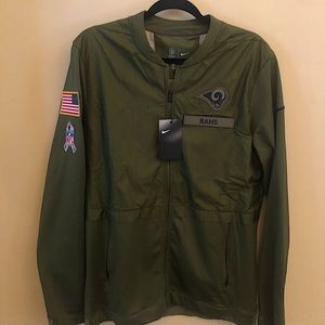 NWT Nike Rams Military Style Windbreaker